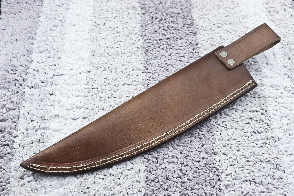 Custom Handmade Hunter D2 Tool Steel Chef Knife with Hardwood Handle