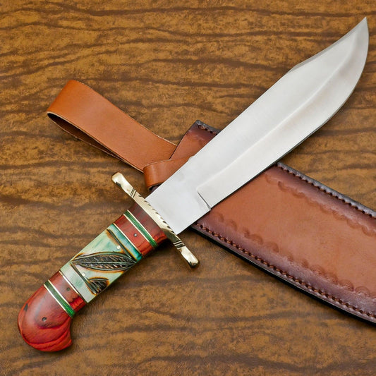 Superior Custom Handmade D2 Steel Bowie Knife – 13-Inch Hunting & Camping Blade