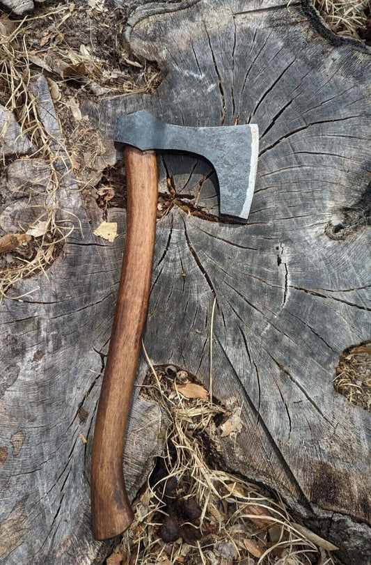 17" Hand Forged Carbon Steel Viking Bearded Throwing Battle Axe