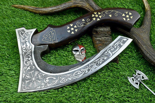 Royal Axe – Forged Handmade Viking Cutter Camping Axe