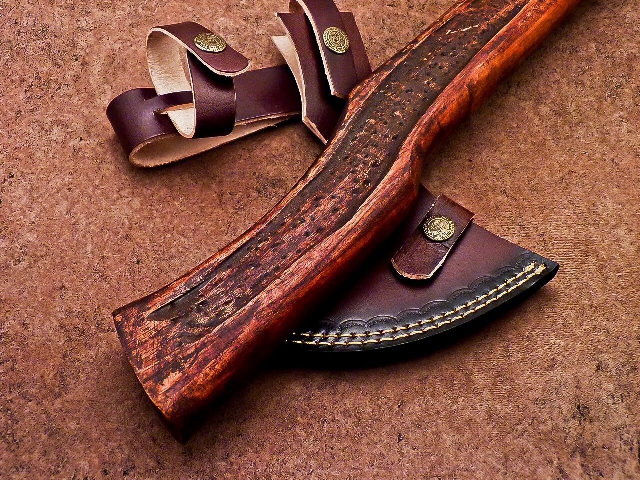 Handmade Carbon Steel Viking Axe – Bearded Camping Hatchet Tomahawk 20.5"