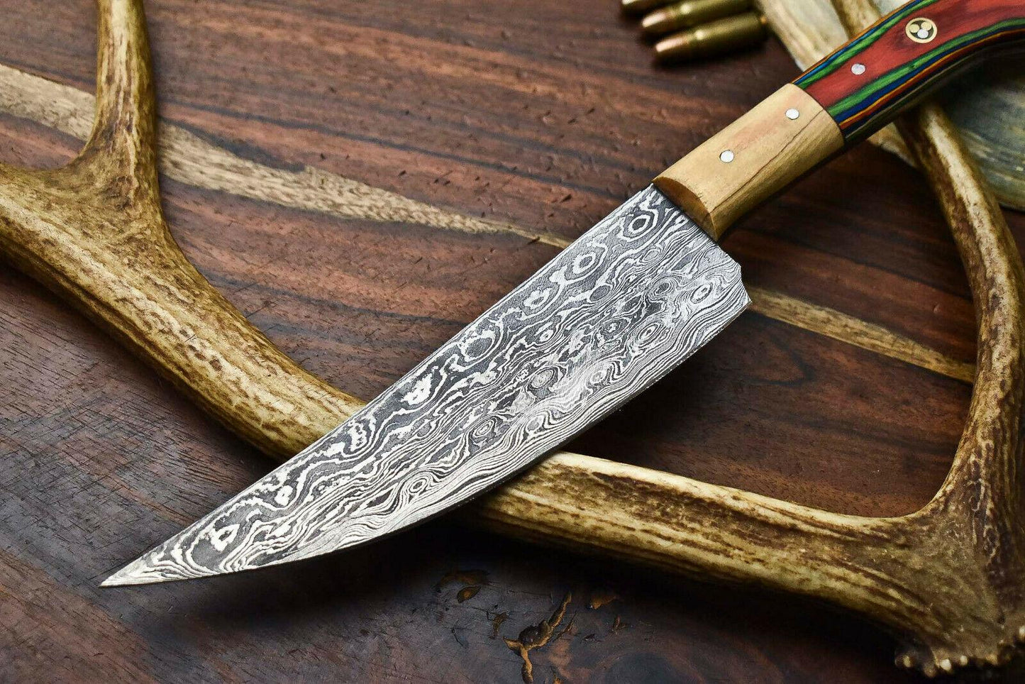 Custom Handmade Full Tang Damascus Steel Chef Knife – Professional Kitchen Blade