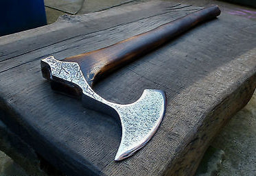 Custom Viking Styled “Spider” War Axe | Handcrafted Beech Handle