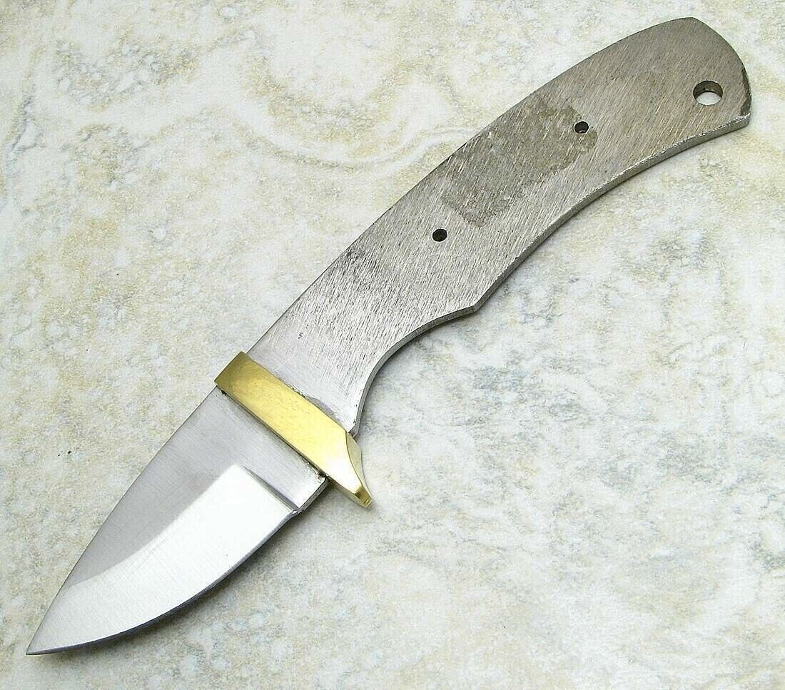 6.25" Mini Skinner Hunting Knife Blade Stainless Steel Full Tang with Brass Guard
