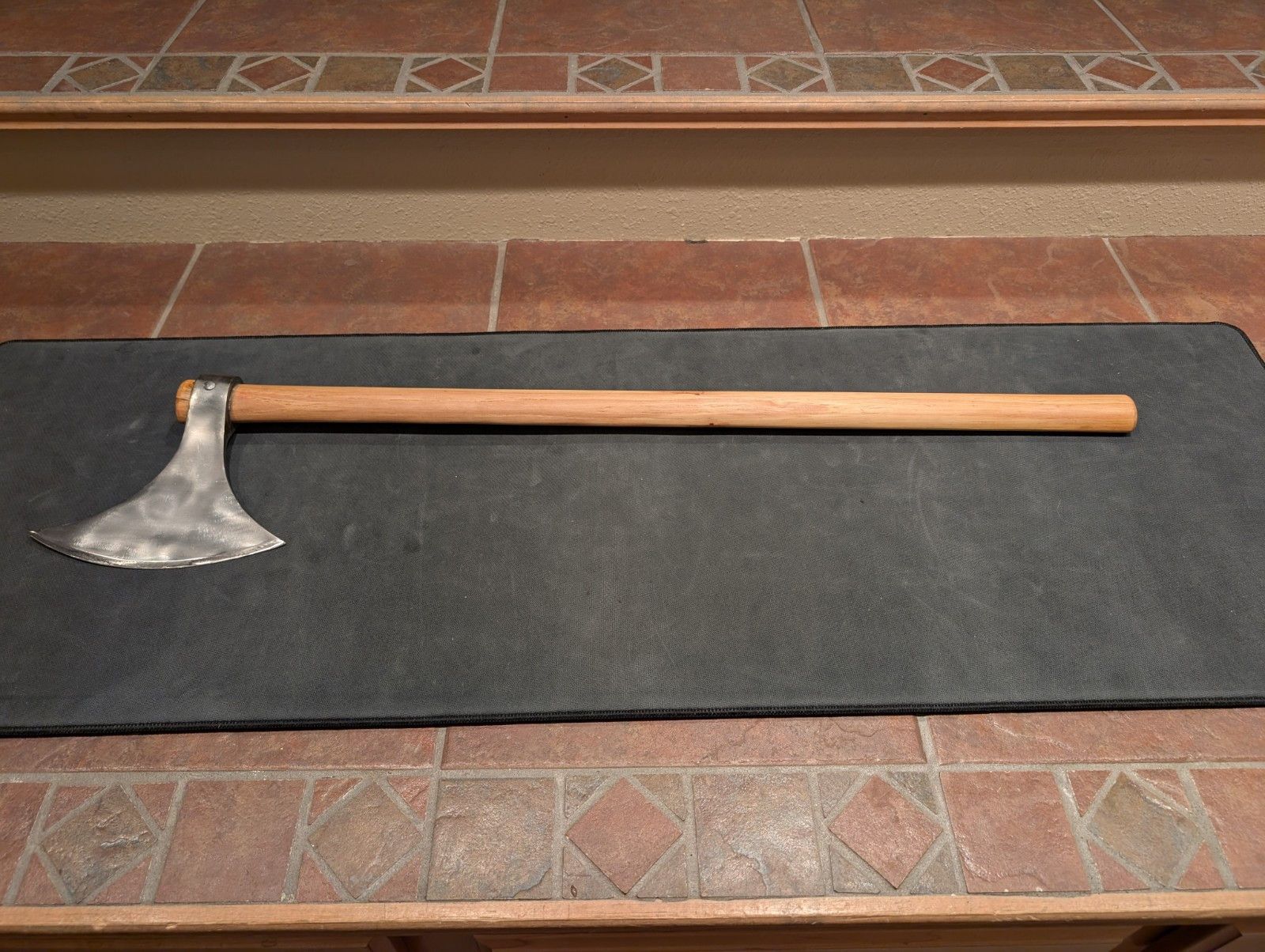 Cold Steel Viking Battle Axe 30 Inch Hand Forged High Carbon Steel Axe with Wooden Handle