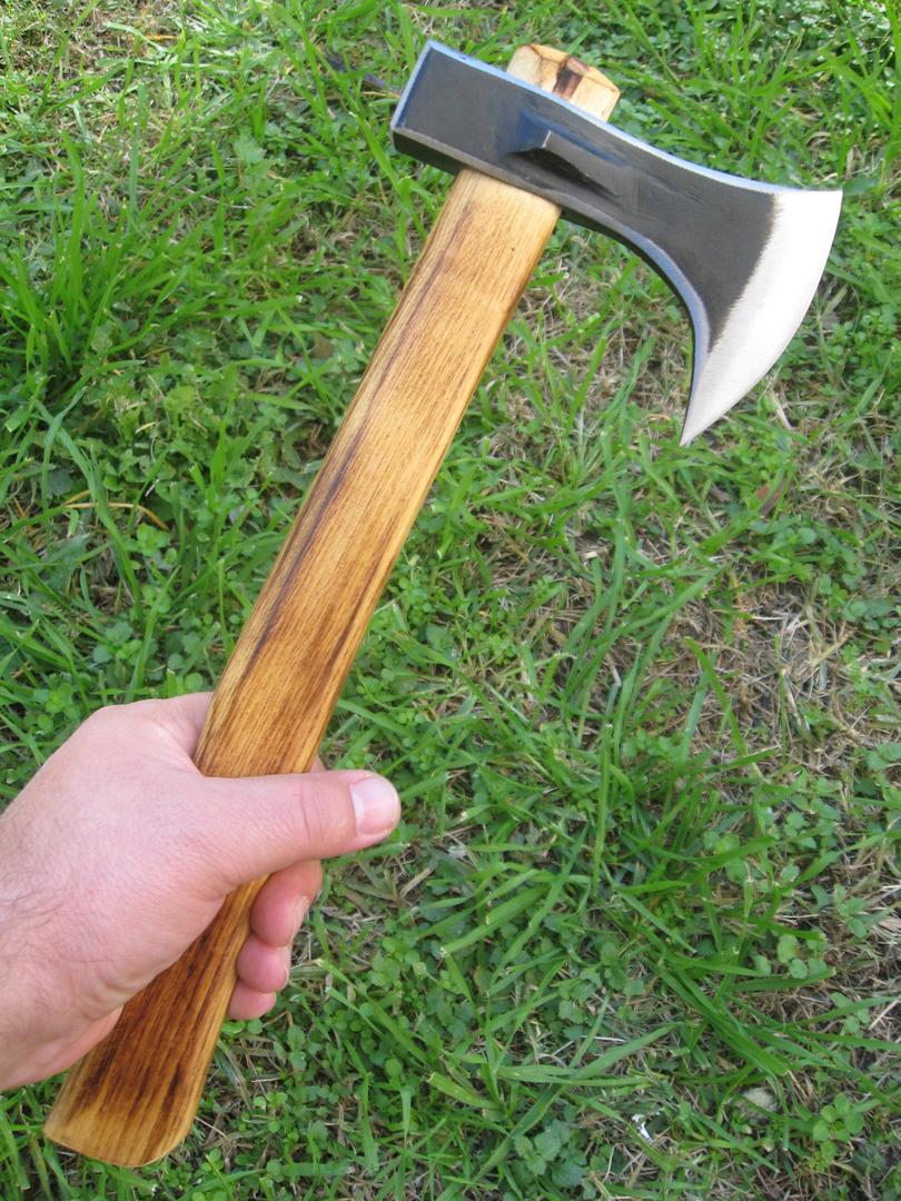 Custom Forged Bearded Viking Axe | Compact Tomahawk & Hunting Hatchet