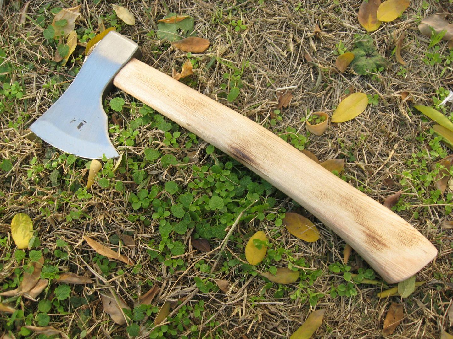 Custom Hand-Forged Bearded Viking Axe | Wrought Tomahawk & Hunting Hatchet