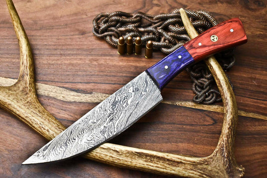 Custom Hand Forged Damascus Steel Chef Knife | Full Tang
