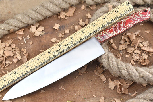 Custom Handmade Carbon Steel Chef Knife | Hunting & Kitchen Knife