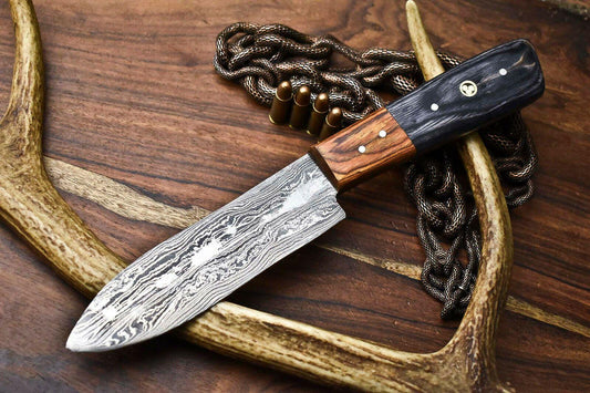 Custom Handmade Damascus Steel Chef Knife – Full Tang