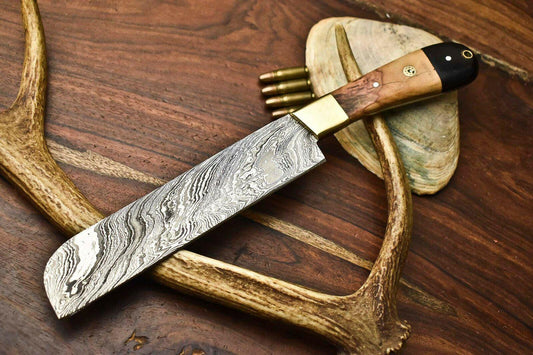 Custom Handmade Damascus Steel Kitchen Chef Knife – Full Tang Blade