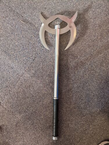 Double Headed Viking Axe 27.5" Steel Handle Hand Forged Double Blade Battle Axe