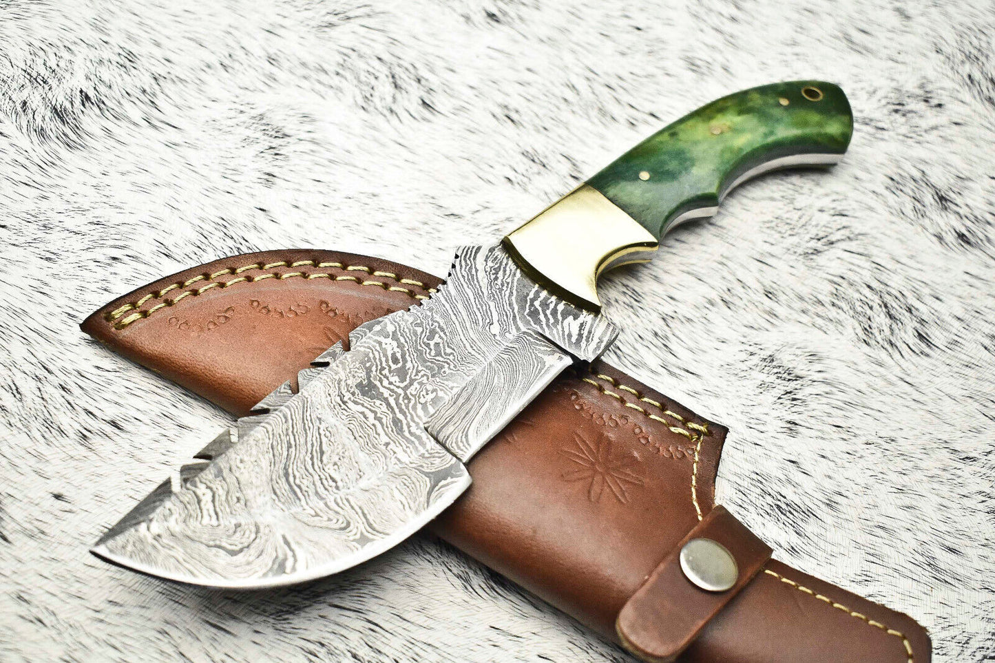 Exclusive Handmade Damascus Steel Tracker Knife | Full Tang Camping & Hunting Blade