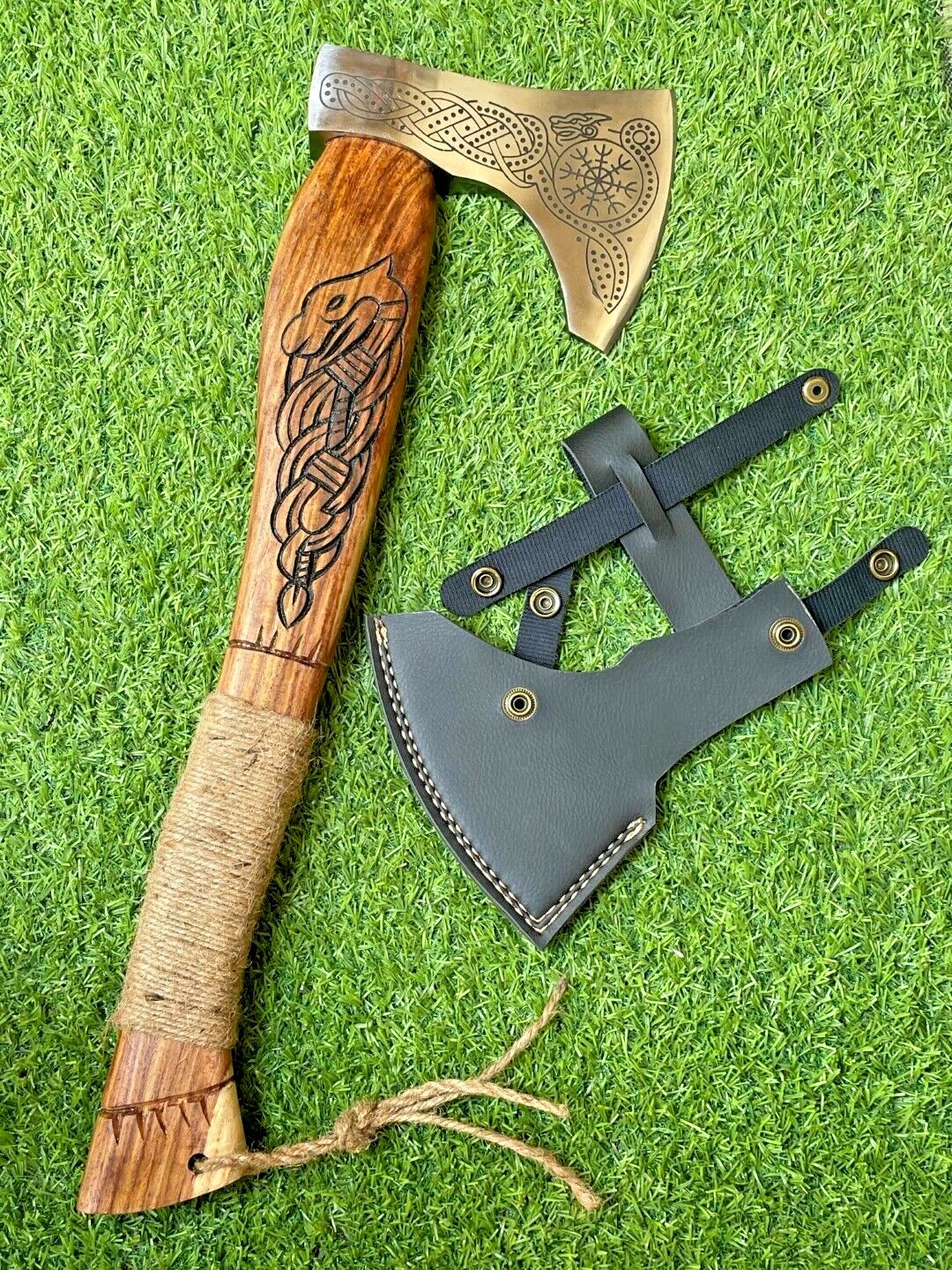 Forged Viking Hatchet – 19" Premium Carbon Steel Axe