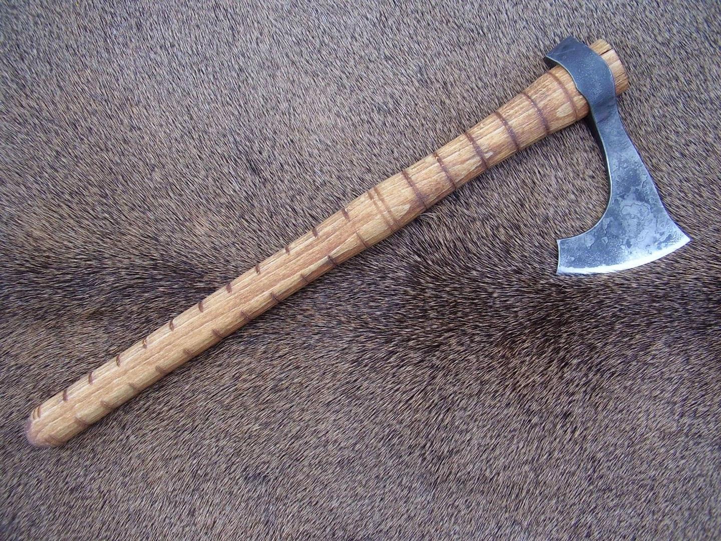 Hand-Forged Viking Bearded Axe | Medieval Bushcraft Hatchet