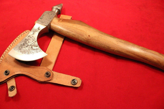 Hand Forged 1095 High Carbon Steel Viking Spiked Tomahawk Axe – 18" Handle