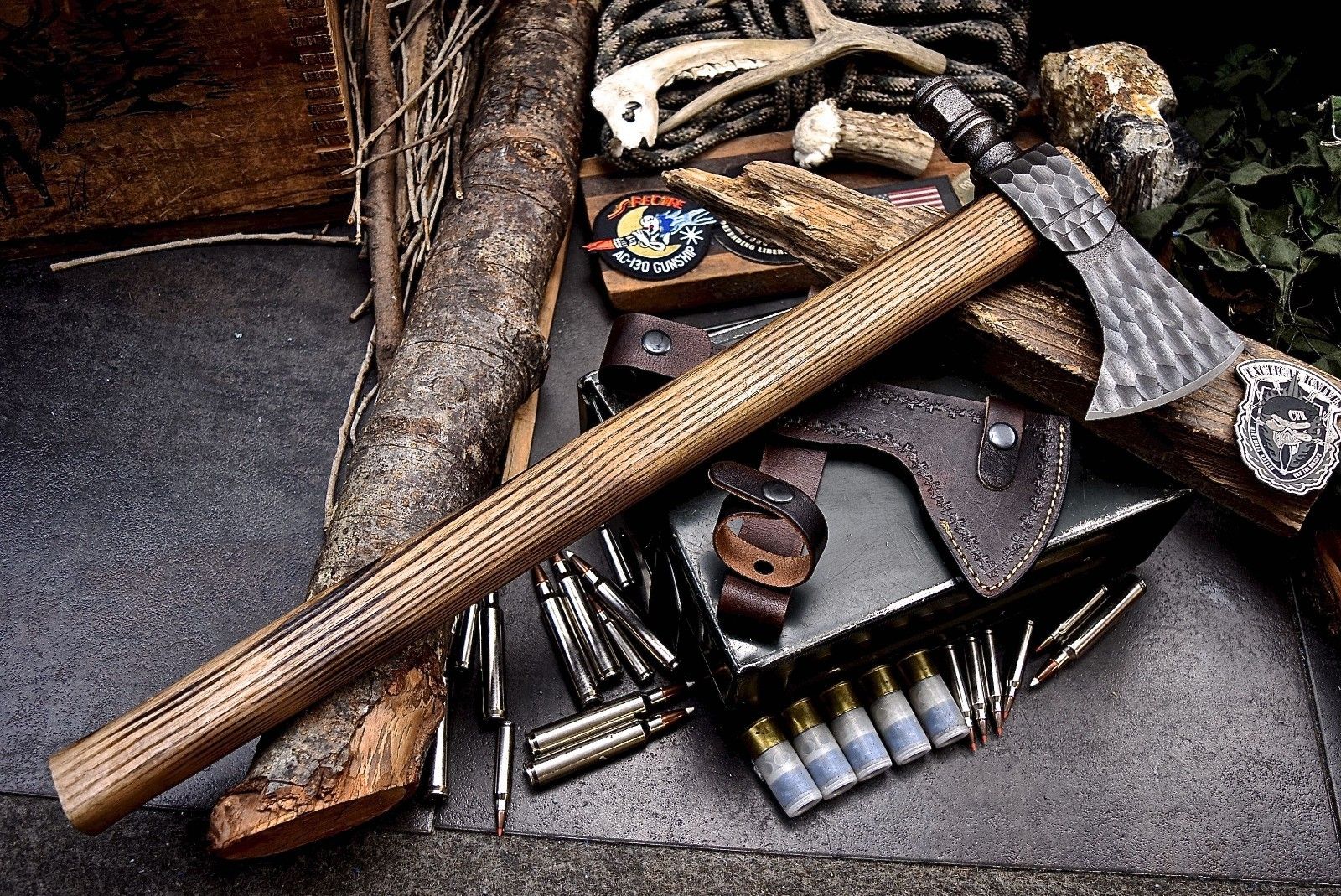 Hand Forged 1095 High Carbon Steel Viking Tomahawk | Camping & Hunting Axe with Leather Sheath