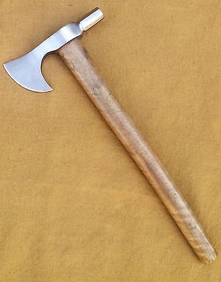 Hand Forged 5160 Spring Steel Viking Poll Hammer Headed Axe