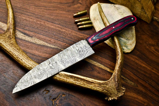 Hand Forged Damascus Steel Full Tang Chef Knife | Handmade Kitchen Cutlery