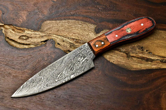 Hand Made Damascus Steel Blade Chef Kitchen Full Tang Knife | 384-Layer Damascus