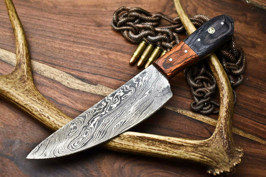 Handmade Damascus Steel Chef Knife | Full Tang Hardwood Kitchen Cooking Knife