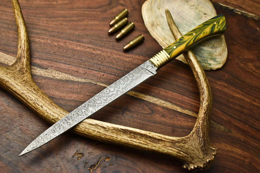 Handmade Damascus Steel Full Tang Chef Kitchen Knife – Razor Sharp Blade