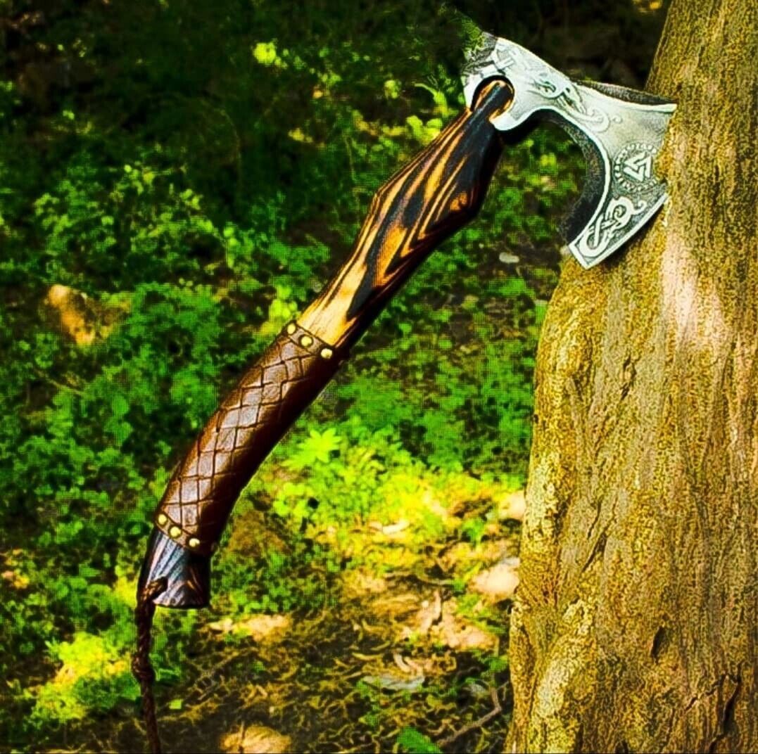 Handmade Gift Shaft Carbon Steel Throwing Viking Axe – Hatchets & Hand-Forged Axes