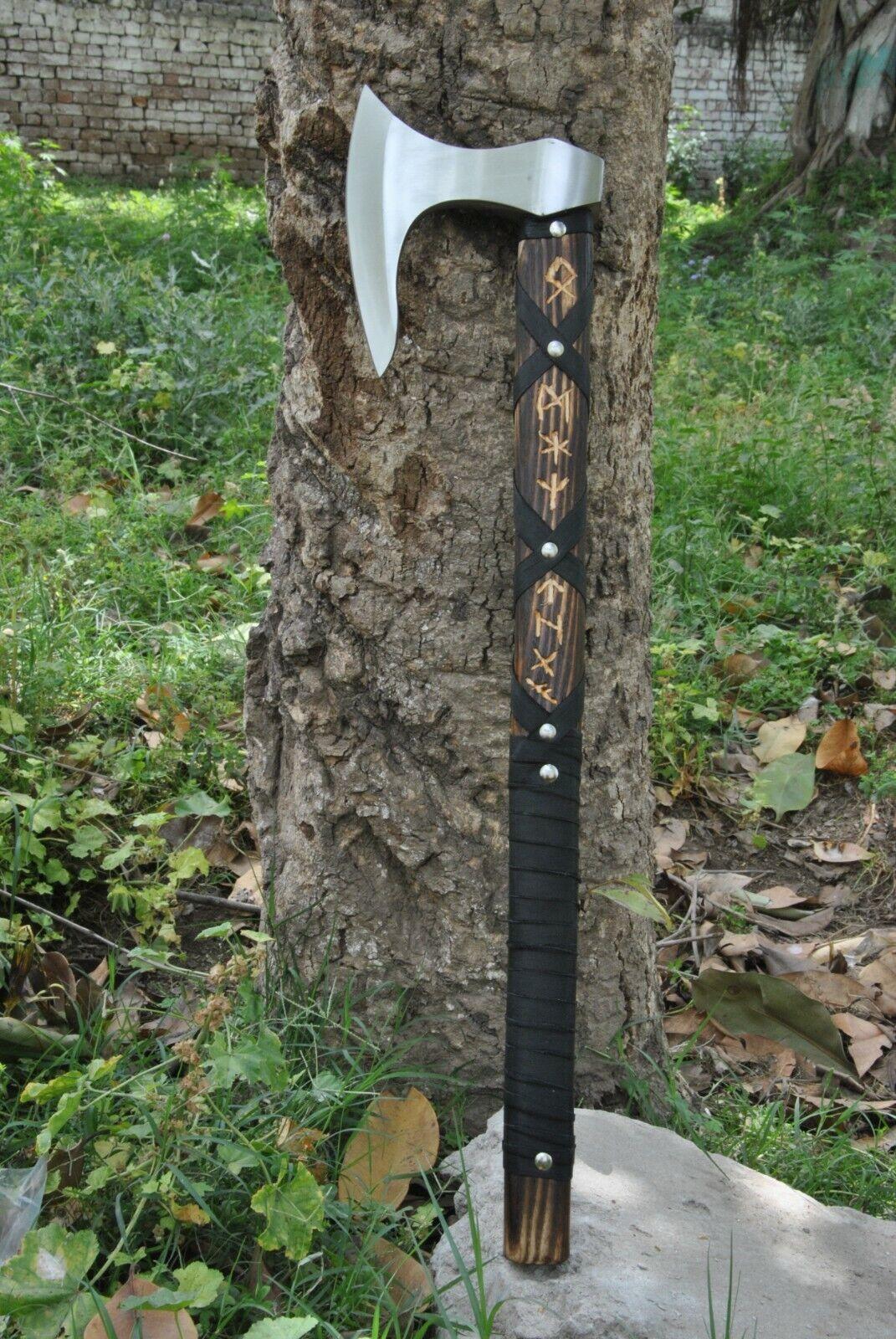 Handmade Ranger Viking Axe 24 Inch High Carbon Steel with Walnut Handle