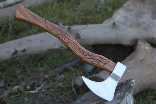 Handmade Stainless Steel Viking Hatchet Tomahawk Hunting Axe