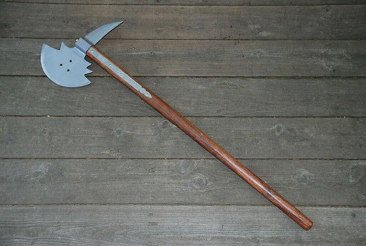 Medieval Viking Barbarian Battle Broad Axe | Replica Hatchet with Wooden Handle