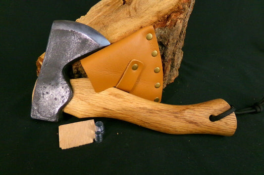 Mini Bearded Viking Axe Hatchet – Hickory Handle Carbon Steel Bushcraft Axe