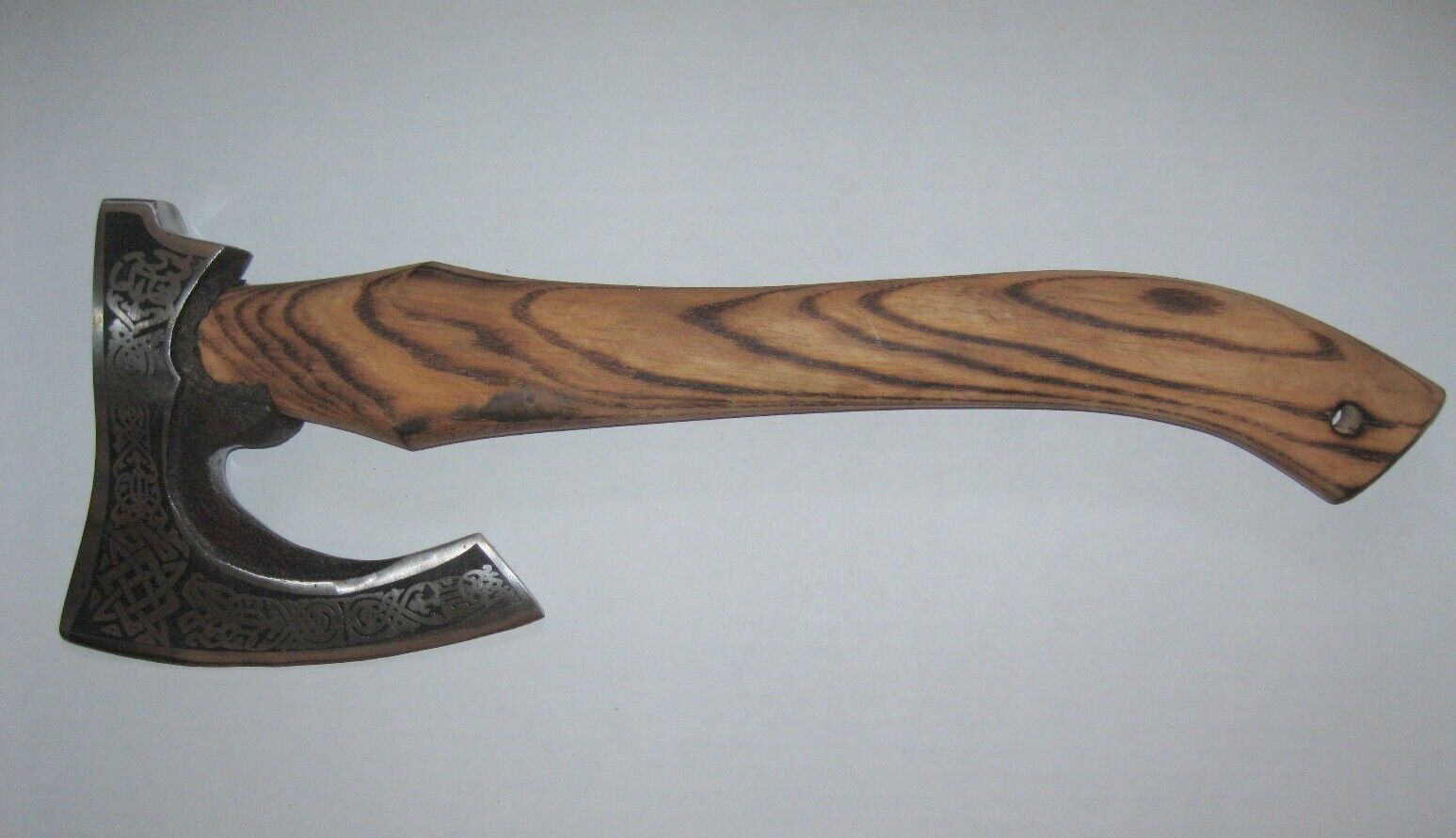 New Viking Battle Axe Hand Forged Carbon Steel Reenactment with Wooden Handle and Leather Sheath