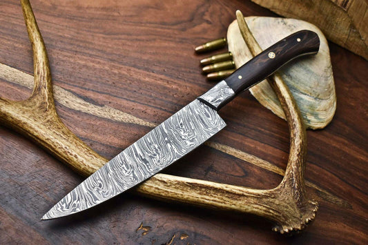 Premium Hand Forged Damascus Steel Chef Knife | Full Tang Kitchen Cutlery