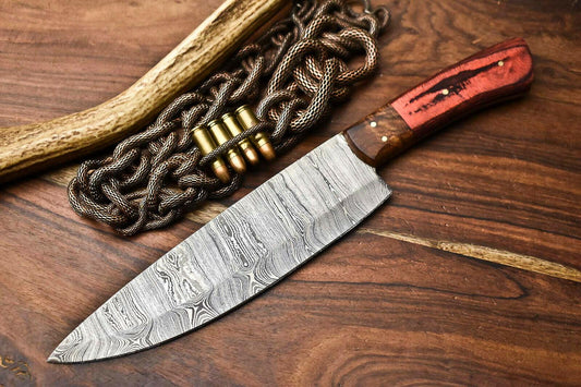 Premium Handmade Damascus Steel Chef Knife – Full Tang Kitchen Blade