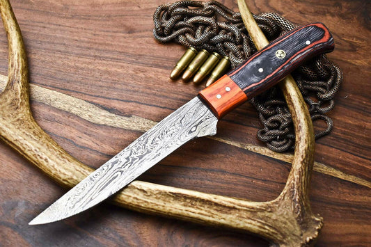 Premium Handmade Damascus Steel Chef Knife | Full Tang Kitchen Blade with Hard Wood Handle