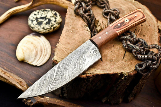 Premium Handmade Damascus Steel Chef Knife | Full Tang Kitchen Knife with Hard Wood Handle