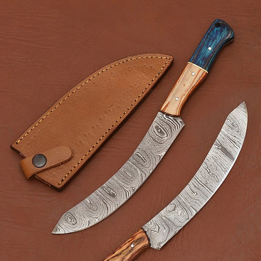 Professional Handmade Damascus Steel Chef Knife – Pakka Wood Grip
