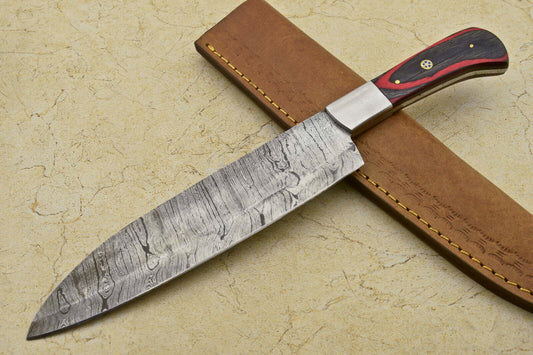 RARE CUSTOM DAMASCUS LARGE FRENCH CHEF Kitchen Chef Knife