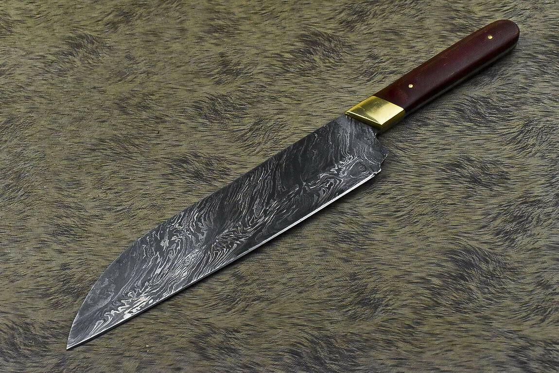 Rare Custom Handmade Damascus Steel Chef Hunting Knife 13" | Micarta Handle | Full Tang Forged Blade