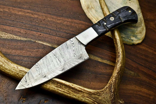 Rare Handmade Damascus Chef Knife – Snake Wood & Walnut Handle, 8-Inch Blade, 288-Layer Damascus Steel, Professional & Home Kitchen