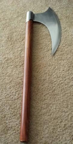 Replica Viking Medieval Battle War Axe with Solid Wooden Handle