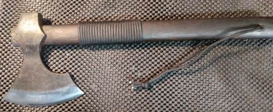 Viking Battle Axe 15.5" Carbon Steel Blade with Hardwood Handle – Hand Forged