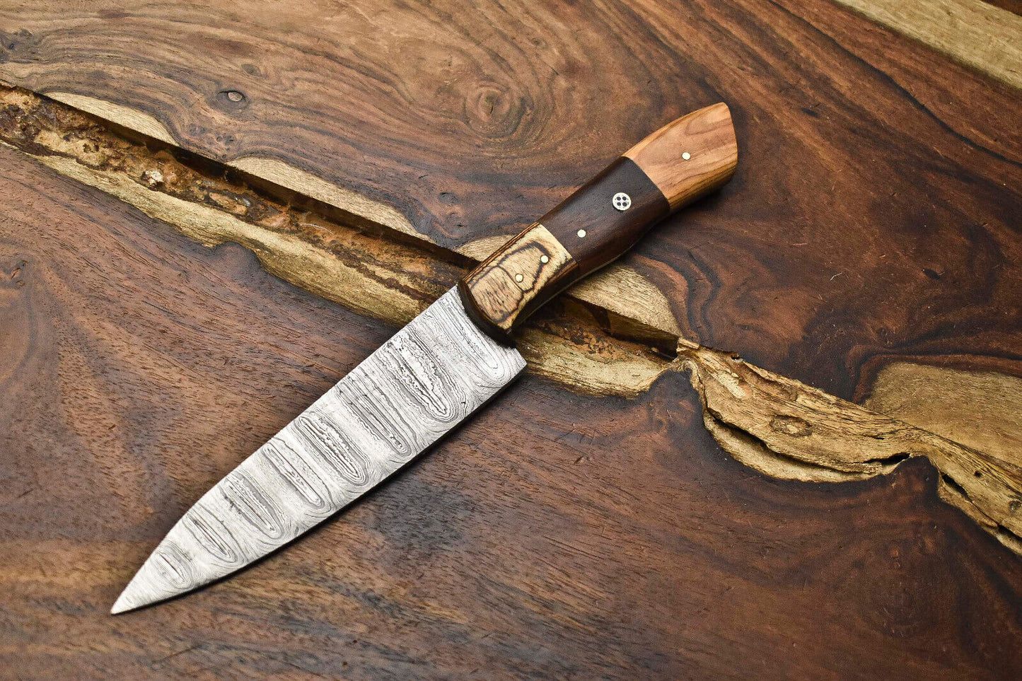 10.0" Handmade Damascus Steel Blade Kitchen Chef Full Tang Knife – Artisan Forged