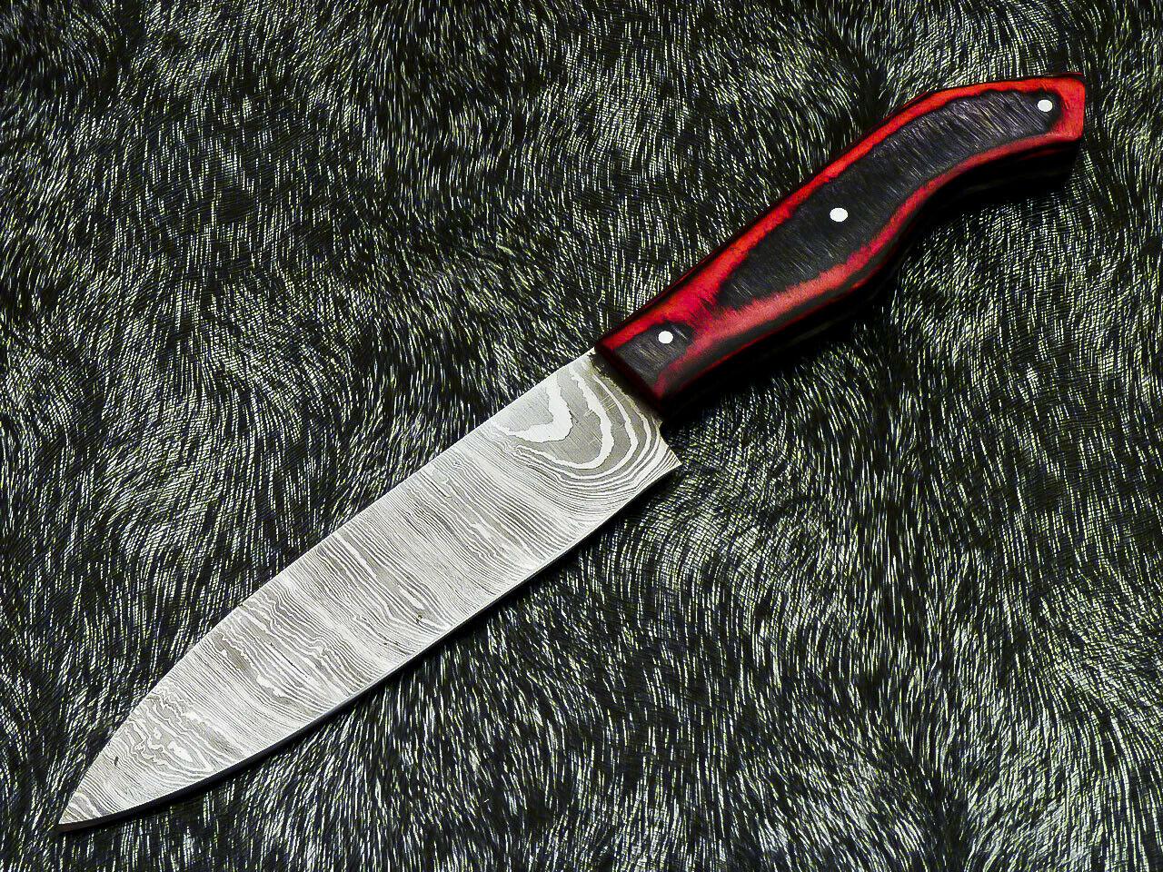 10.0" Handmade Damascus Steel Chef Knife Professional Kitchen knife with Pakkawood Handle