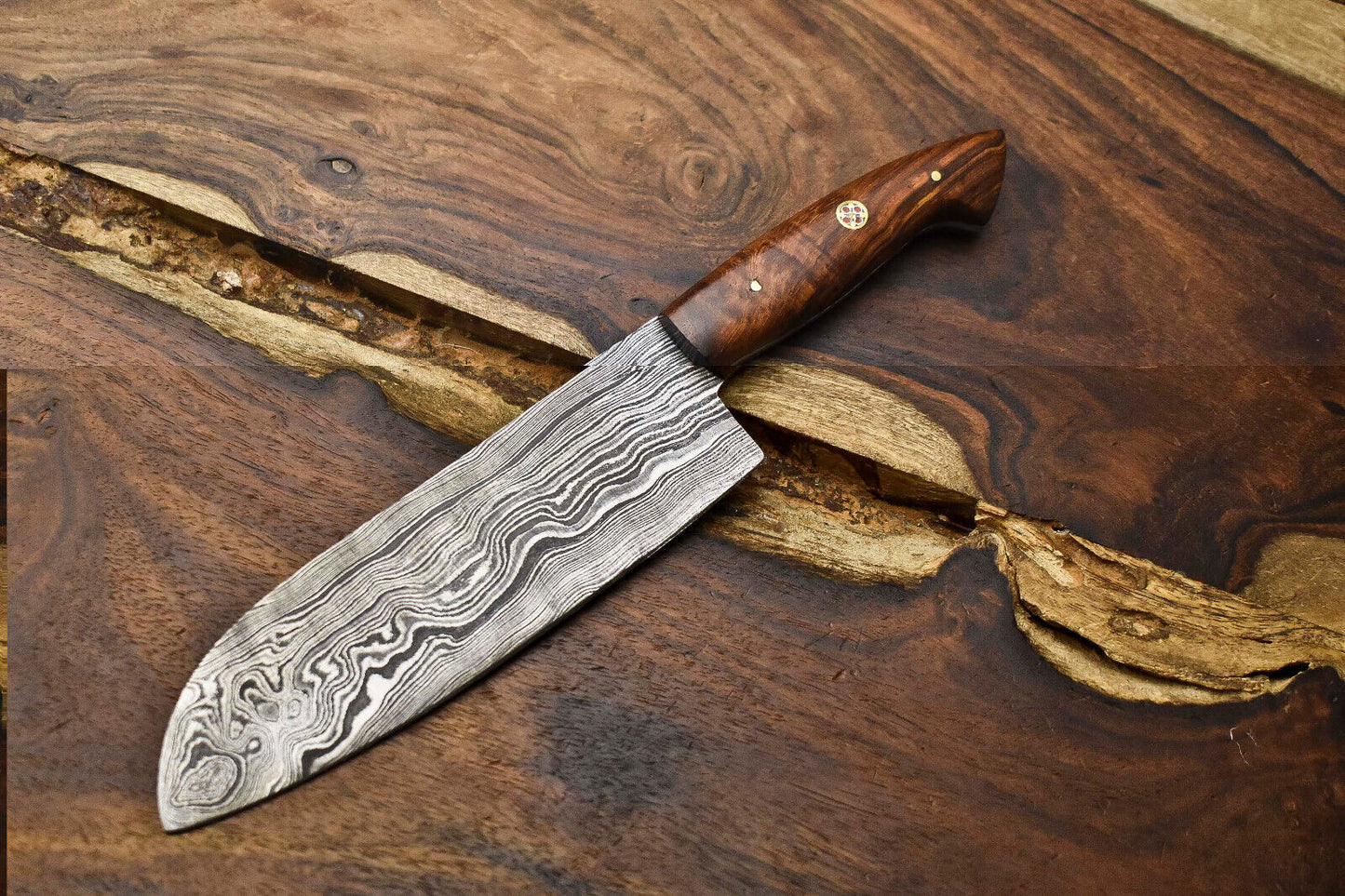 10" Custom Handmade Damascus Steel Kitchen Chef Knife – Full Tang Blade