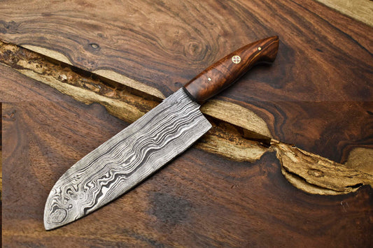 10" Custom Handmade Damascus Steel Kitchen Chef Knife – Full Tang Blade