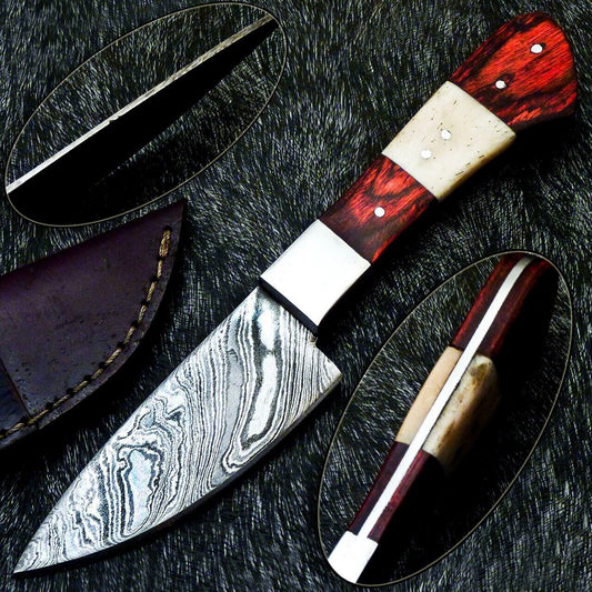 10" Handmade Damascus Chef Knife with Camel Bone Handle