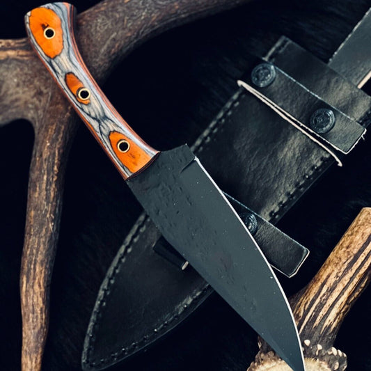 10 Inch Handmade D2 Steel Bowie Knife with Wood Handle