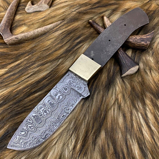 10 Inch Handmade Damascus Steel Hunting Knife Blank Blade for Knife Making