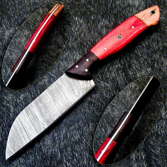 10" Professional Handmade Damascus Chef Knife – Camel Bone Handle
